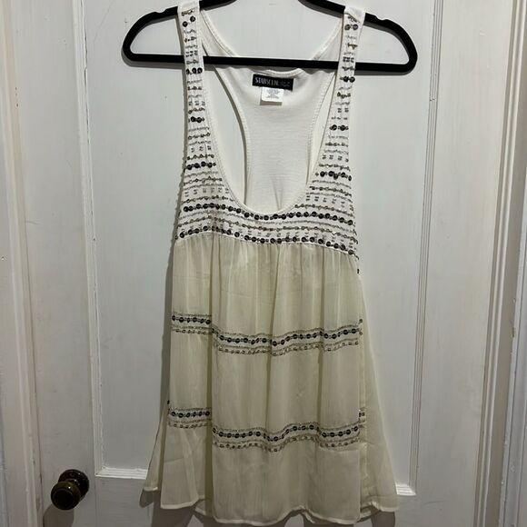 Starscene Los Angeles Sheer Sleeveless Tank Top Layer Piece Women's Large - Picture 5 of 10